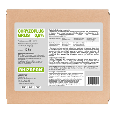 Chryzoplus Grijs 0,8% 10kg (doos)